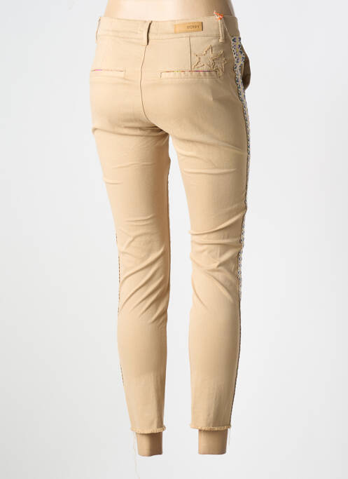 Pantalon chino beige fonce HAPPY pour femme
