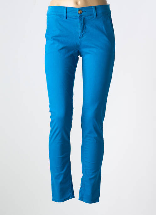 Pantalon chino bleu HAPPY pour femme