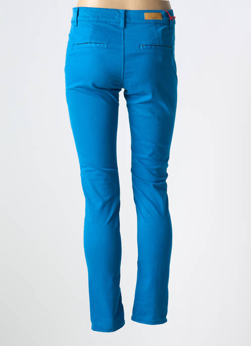 Pantalon chino bleu HAPPY pour femme
