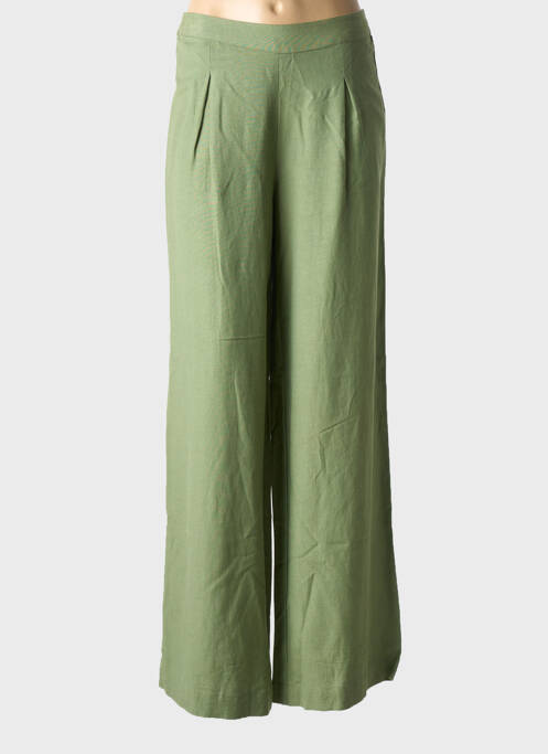 Pantalon droit vert PIECES pour femme