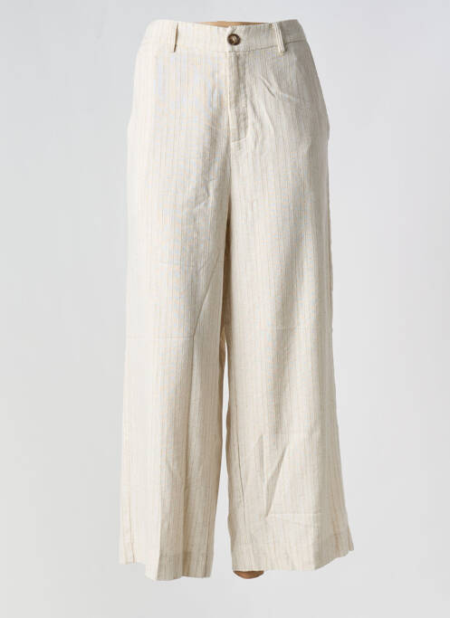 Pantalon large beige GRACE & MILA pour femme