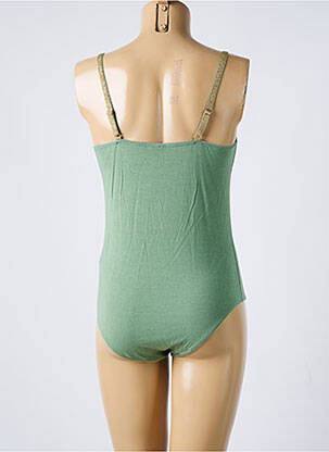 Body coupe cintrée fines bretelles vert PIECES femme