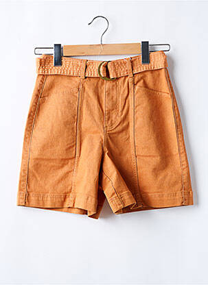 Short coupe droite orange VILA femme