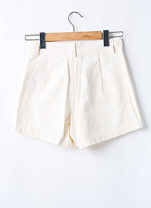 Short fermeture zippée sous rabat boutonné beige GRACE & MILA femme