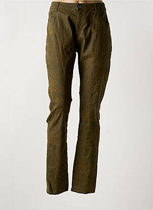 Pantalon slim tissage popeline taille normale vert MADO ET LES AUTRES femme