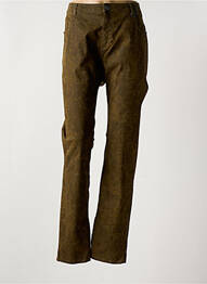 Pantalon slim tissage popeline taille normale marron MADO ET LES AUTRES femme