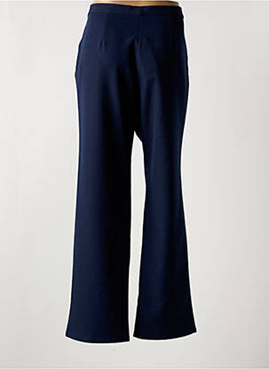 Pantalon droit tissage crêpe taille normale bleu FELINO femme