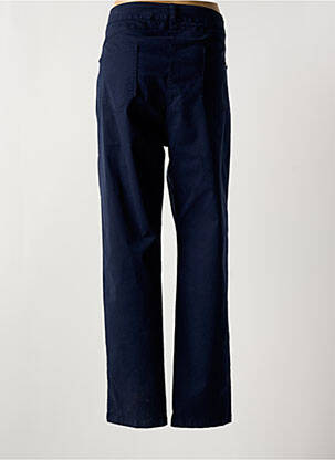 Pantalon slim tissage popeline taille normale bleu MALOKA femme