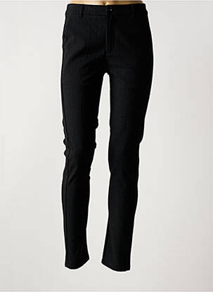 Pantalon slim stretch taille haute noir I.QUING femme