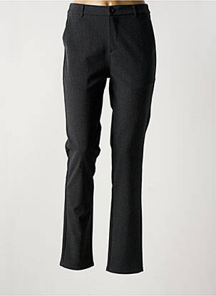 Pantalon chino fermeture zippée sous rabat boutonné taille normale gris I.QUING femme