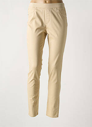 Jegging tissage denim taille normale beige I.QUING femme