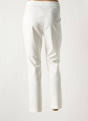 Pantalon 7/8 taille à pinces taille normale blanc JUS D'ORANGE femme
