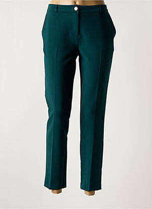 Pantalon 7/8 taille à pinces taille normale vert REVD'ELLE femme