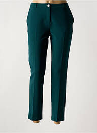 Pantalon 7/8 taille à pinces taille normale vert REVD'ELLE femme