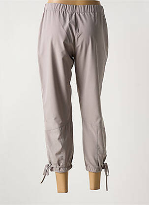 Pantacourt taille haute taille haute gris QUATRE VINGT JOURS femme