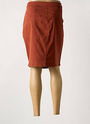 Jupe mi-longue taille à pinces orange LA FIANCEE DU MEKONG femme