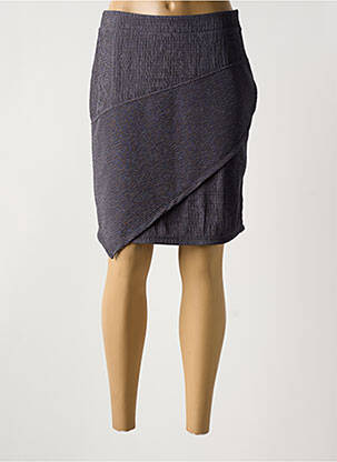 Jupe courte coupe droite gris MALOKA femme