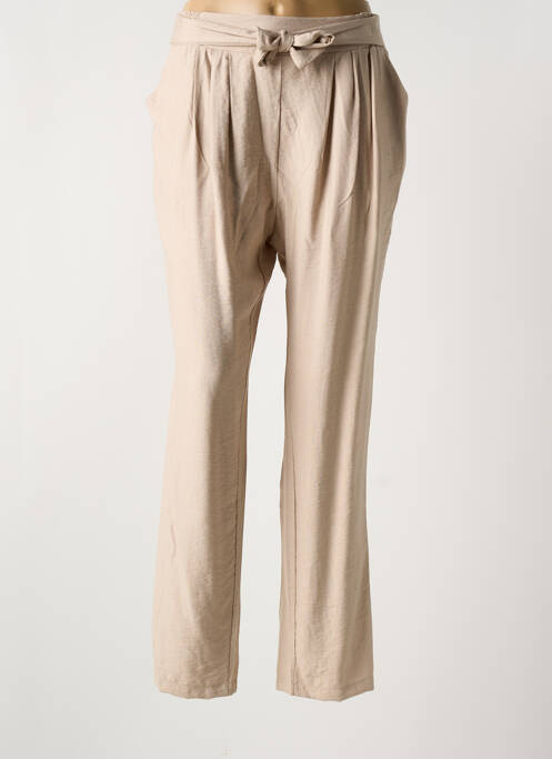 Pantalon droit beige REVD'ELLE pour femme