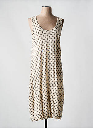 Robe mi-longue sans manche sans manche beige KOKOMARINA femme
