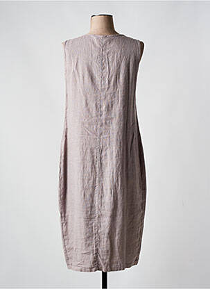 Robe mi-longue sans manche sans manche marron KOKOMARINA femme