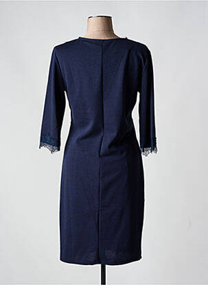 Robe mi-longue manches 3/4 manches 3/4 bleu REVD'ELLE femme