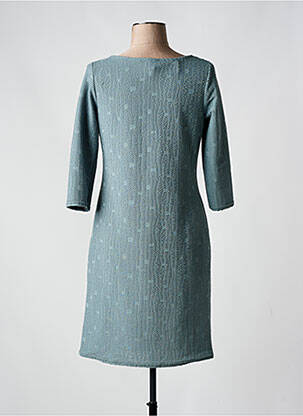Robe mi-longue manches 3/4 manches 3/4 vert MIELO MODA femme
