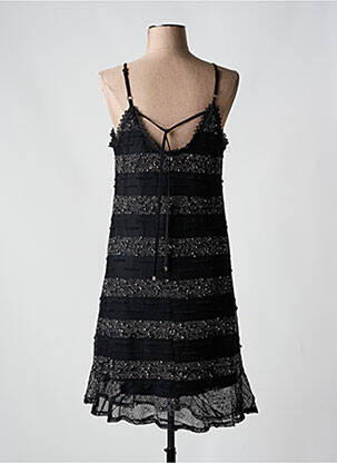 Robe mi-longue doublure fines bretelles noir JUS D'ORANGE femme