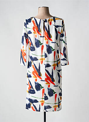Robe courte manches 3/4 manches 3/4 bleu FOR EVER femme