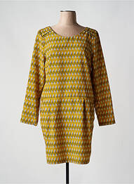 Robe courte manches longues manches longues jaune LES FILLES DE NEAUX femme