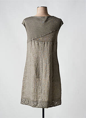Robe courte manches courtes manches courtes gris MALOKA femme