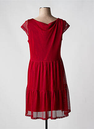 Robe courte manches courtes manches courtes rouge SMASH WEAR femme