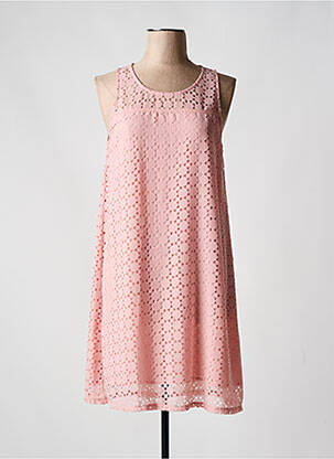 Robe mi-longue coupe fluide sans manche rose SMASH WEAR femme