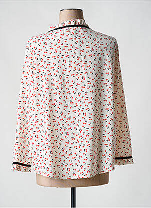 Top imprimé fantaisie manches 3/4 beige HIPPOCAMPE femme