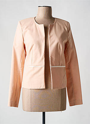 Veste chic col rond rose HIPPOCAMPE femme