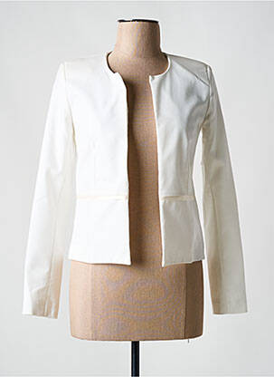 Veste chic col rond beige HIPPOCAMPE femme
