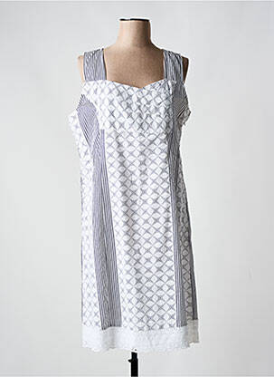 Robe mi-longue imprimé fantaisie sans manche bleu FIGURE LIBRE femme