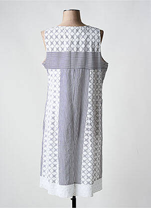 Robe mi-longue imprimé fantaisie sans manche bleu FIGURE LIBRE femme