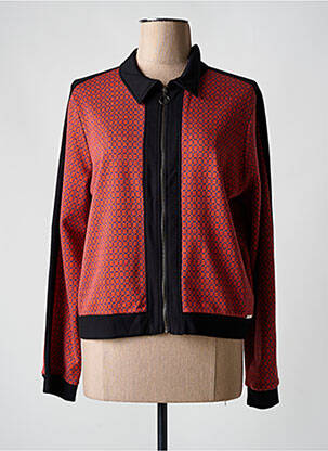 Veste casual col chemisier orange MALOKA femme