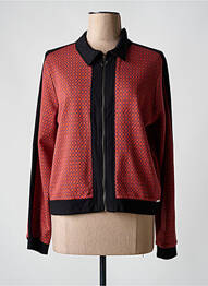 Veste casual col chemisier orange MALOKA femme