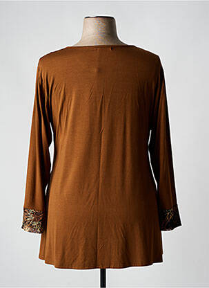 T-shirt manches longues manches longues marron PURPLEROSE femme