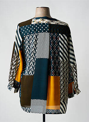Blouse imprimé fantaisie manches longues vert HALO PARIS femme