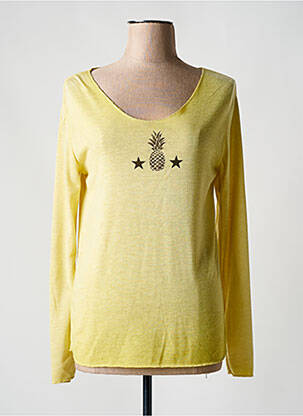 Pull jaune ANDROMEDE pour femme