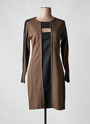 Robe mi-longue marron MALOKA pour femme seconde vue