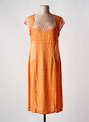 Robe mi-longue orange MALOKA pour femme seconde vue