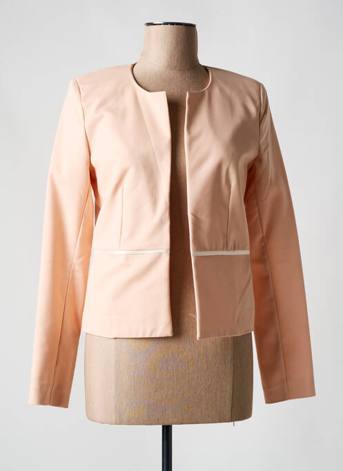 Veste chic col rond rose HIPPOCAMPE femme