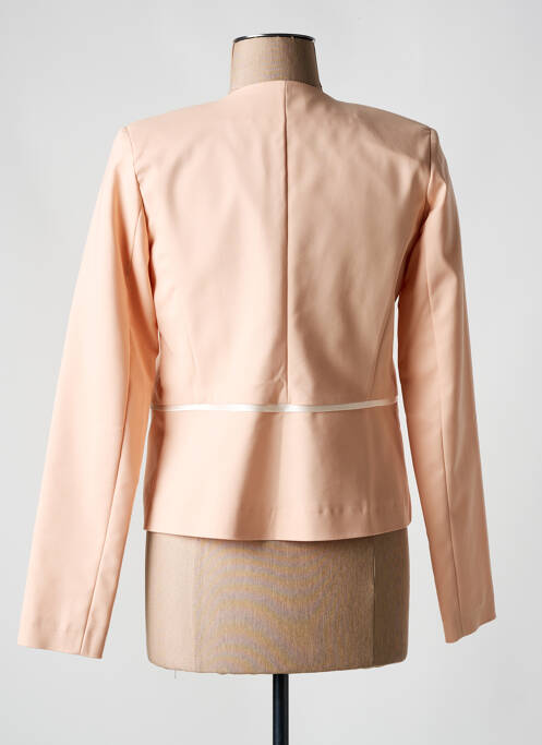 Veste chic col rond rose HIPPOCAMPE femme