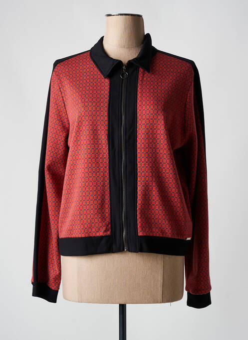 Veste casual col chemisier orange MALOKA femme