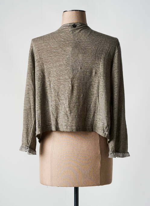 Gilet manches longues gris MALOKA pour femme