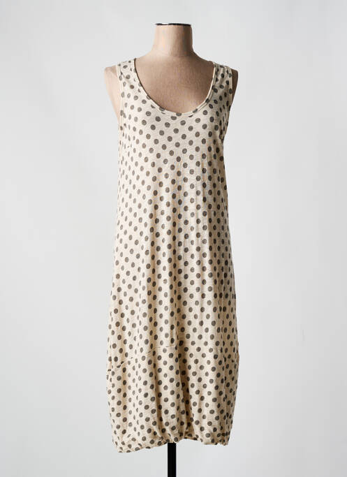 Robe mi-longue beige KOKOMARINA pour femme