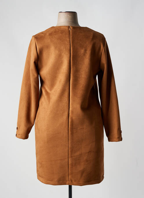 Robe mi-longue marron FELINO pour femme